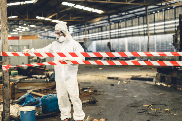 Professional Biohazard technician working in Ponca, AR